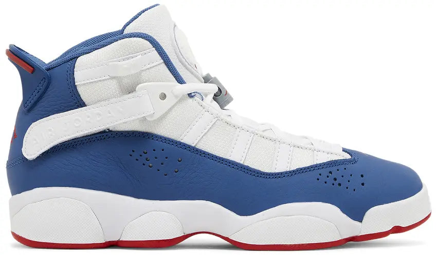 Jordan 6 Rings White University Red Light Steel Grey True Blue (GS)