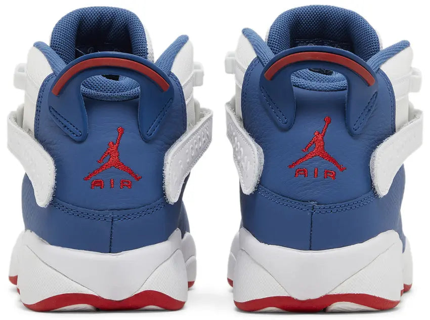 Jordan 6 Rings White University Red Light Steel Grey True Blue (GS)