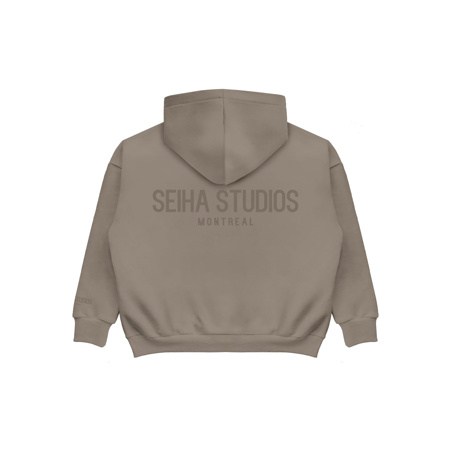 Oversized Zip Hoodie - Beige