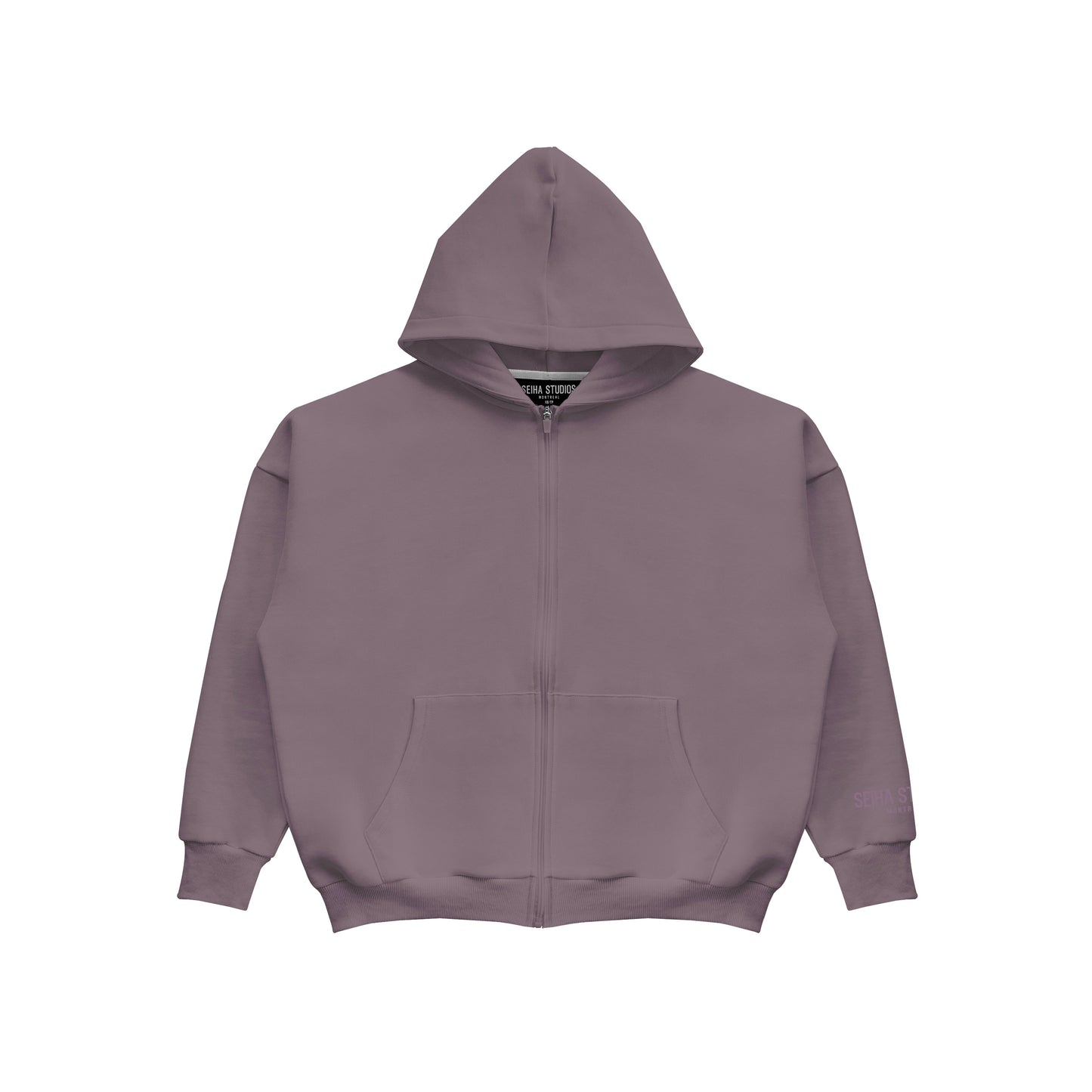 Oversized Zip Hoodie - Lilac Purple