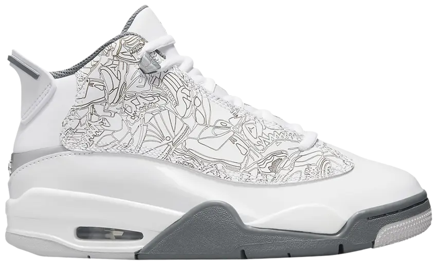 Jordan Dub Zero White Metallic Silver Neutral Grey Cool Grey (GS)