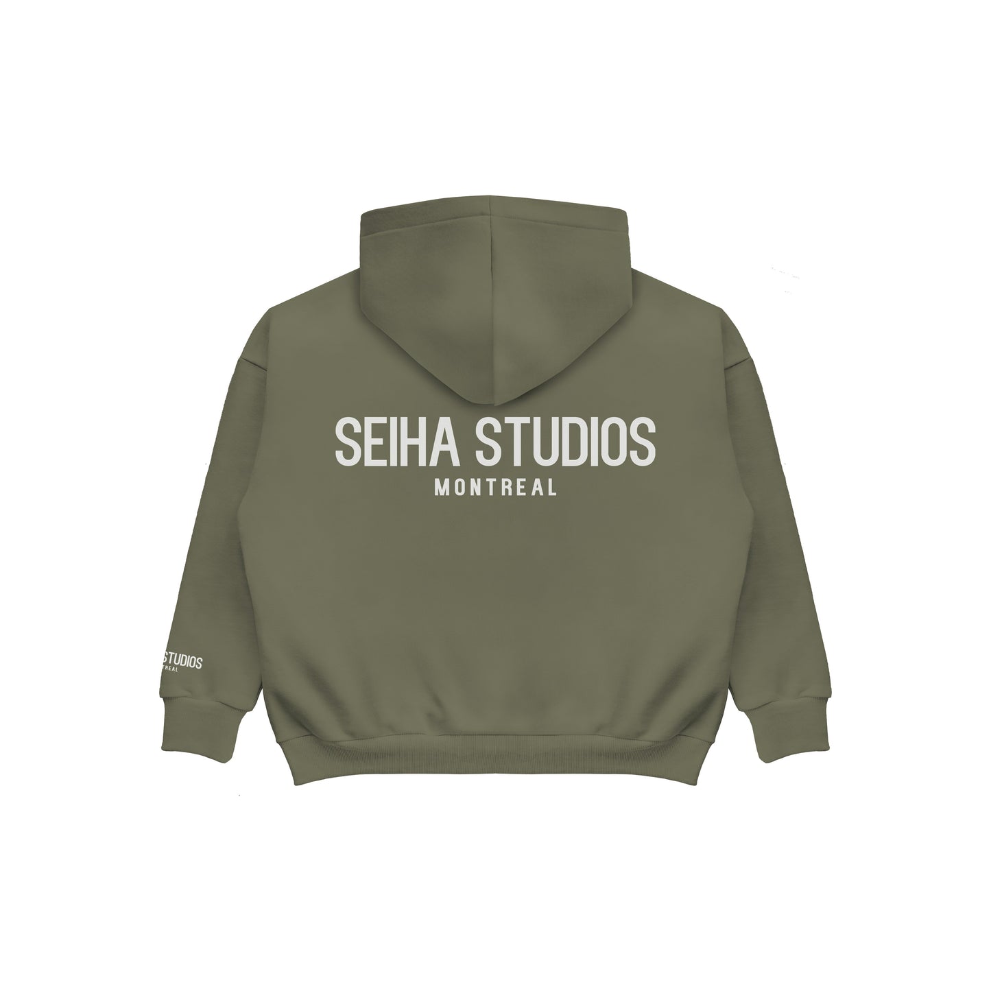 Oversized Zip Hoodie - Khaki Green