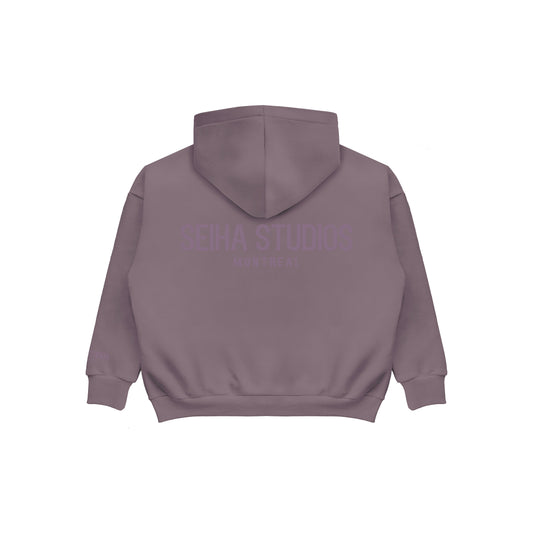 Oversized Zip Hoodie - Lilac Purple