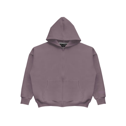 Oversized Zip Hoodie - Lilac Purple